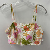 WOMEN'S BLOUSE/SHIRT white pink lime M