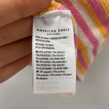 AMERICAN EAGLE WOMEN'S TOP pink orange white M