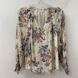 REBECCA TAYLOR WOMEN'S BLOUSE/SHIRT cream orange purple 0