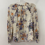 REBECCA TAYLOR WOMEN'S BLOUSE/SHIRT cream orange purple 0