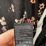 H&M WOMEN'S CARDIGAN black peach floral print S