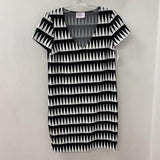 WOMEN'S DRESS white black geo 8-M/44