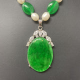 WOMEN'S NECKLACE silver green white