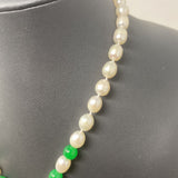 WOMEN'S NECKLACE silver green white