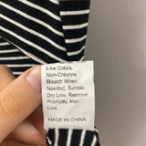 WOMEN'S T-SHIRT white black stripe S