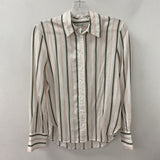 MADEWELL WOMEN'S BLOUSE/SHIRT white green pink stripe 0