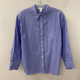 H&M WOMEN'S BLOUSE/SHIRT blue white stripe XS