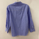 H&M WOMEN'S BLOUSE/SHIRT blue white stripe XS