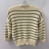 DRA los angeles WOMEN'S CARDIGAN cream green stripe XS