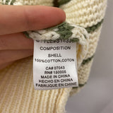DRA los angeles WOMEN'S CARDIGAN cream green stripe XS