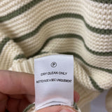 DRA los angeles WOMEN'S CARDIGAN cream green stripe XS