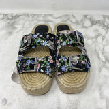 REBECCA MINKOFF WOMEN'S SANDALS black multi floral 7.5