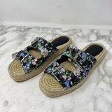 REBECCA MINKOFF WOMEN'S SANDALS black multi floral 7.5