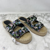 REBECCA MINKOFF WOMEN'S SANDALS black multi floral 7.5