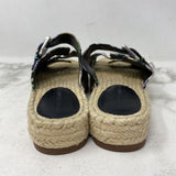 REBECCA MINKOFF WOMEN'S SANDALS black multi floral 7.5