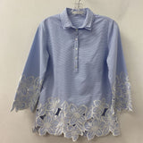 anne fontaine WOMEN'S BLOUSE/SHIRT blue white S/38