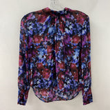 BELLA DAHL WOMEN'S BLOUSE/SHIRT purple pink blue M