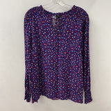 TALBOTS WOMEN'S BLOUSE/SHIRT navy pink red white M