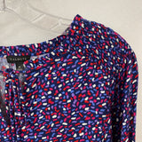 TALBOTS WOMEN'S BLOUSE/SHIRT navy pink red white M