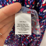 TALBOTS WOMEN'S BLOUSE/SHIRT navy pink red white M