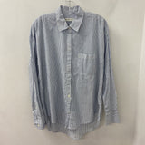 ABERCROMBIE & FITCH WOMEN'S BLOUSE/SHIRT white blue S