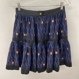 H&M WOMEN'S SKIRT black blue red 6