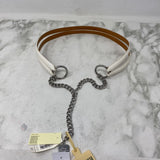 LAUREN ralph lauren WOMEN'S BELT silver white L