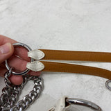 LAUREN ralph lauren WOMEN'S BELT silver white L