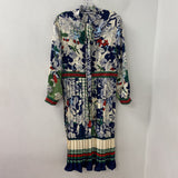 DALIA MACPHEE WOMEN'S DRESS cream green navy L