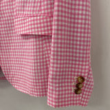 TALBOTS WOMEN'S BLAZER/JACKET pink white gingham 2P