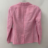 TALBOTS WOMEN'S BLAZER/JACKET pink white gingham 2P