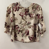 WILFRED WOMEN'S BLOUSE/SHIRT off-white burundy taupe M