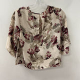 WILFRED WOMEN'S BLOUSE/SHIRT off-white burundy taupe M