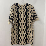 H&M WOMEN'S DRESS beige black XS