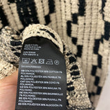 H&M WOMEN'S DRESS beige black XS