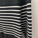 1901 Nordstrom WOMEN'S DRESS black white stripe L