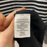 1901 Nordstrom WOMEN'S DRESS black white stripe L