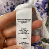 RICKI'S WOMEN'S TOP white purple floral L