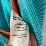 DIANE von FURSTENBERG WOMEN'S DRESS turqouise orange 6