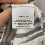 white + warren WOMEN'S TOP white grey black stripe S