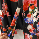 GUESS WOMEN'S BLAZER/JACKET black pink mulit floral L