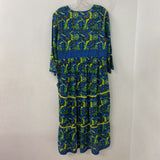 La Plage WOMEN'S DRESS blue green print M