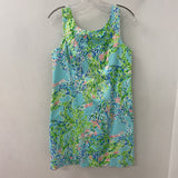 lilly pulitzer WOMEN'S DRESS turquoise green blue pink 8