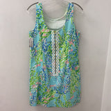 lilly pulitzer WOMEN'S DRESS turquoise green blue pink 8