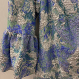 THEIA WOMEN'S PARTY DRESS silver green blue 10