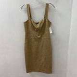 DIANE von FURSTENBERG WOMEN'S DRESS gold 12