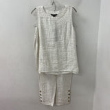 CHARLIE B WOMEN'S SUIT/OUTFIT white grey pirnt L/M