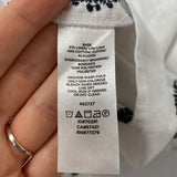ANN TAYLOR WOMEN'S BLOUSE/SHIRT white black pineapples M