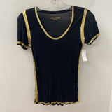 ZADIG & VOLTAIRE WOMEN'S T-SHIRT black gold M