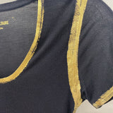ZADIG & VOLTAIRE WOMEN'S T-SHIRT black gold M